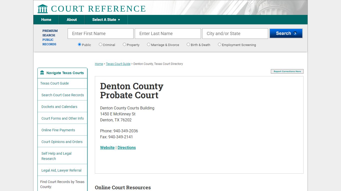 Denton County Probate Court - CourtReference.com